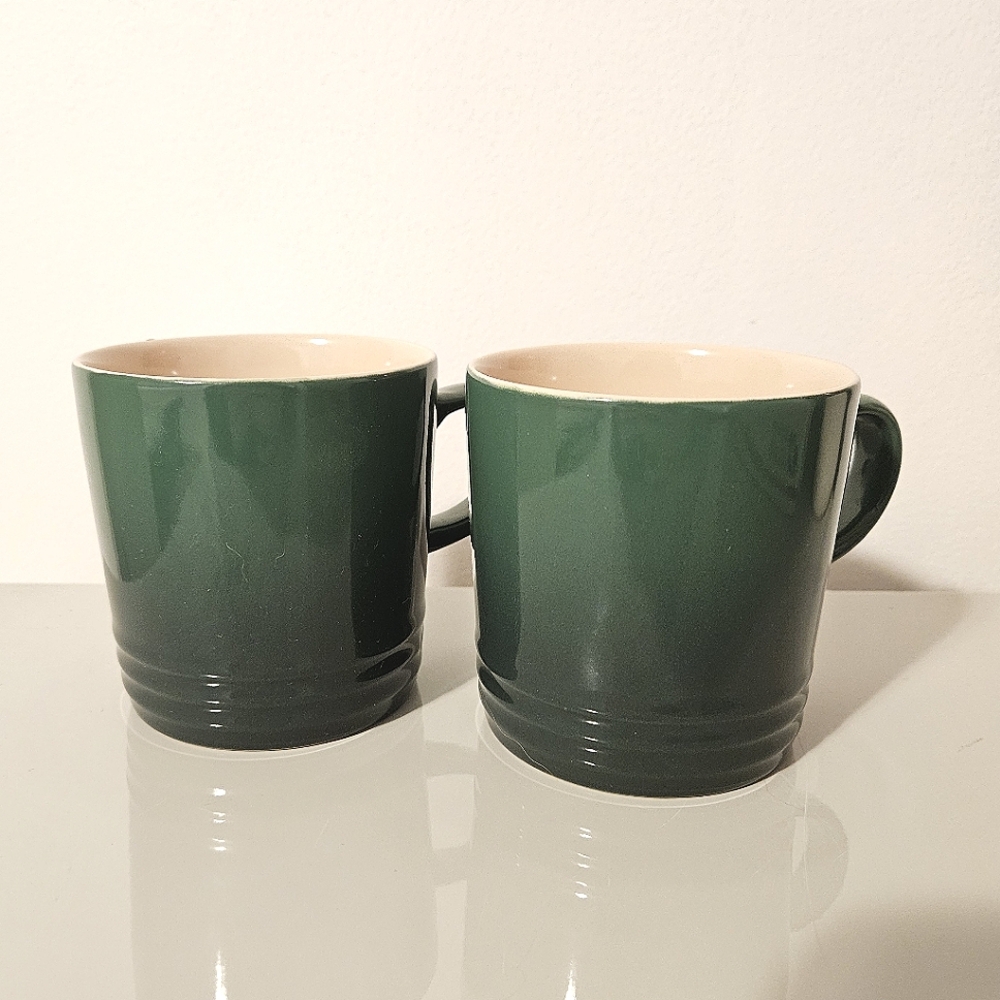 NWT Le Creuset Green Mugs Set